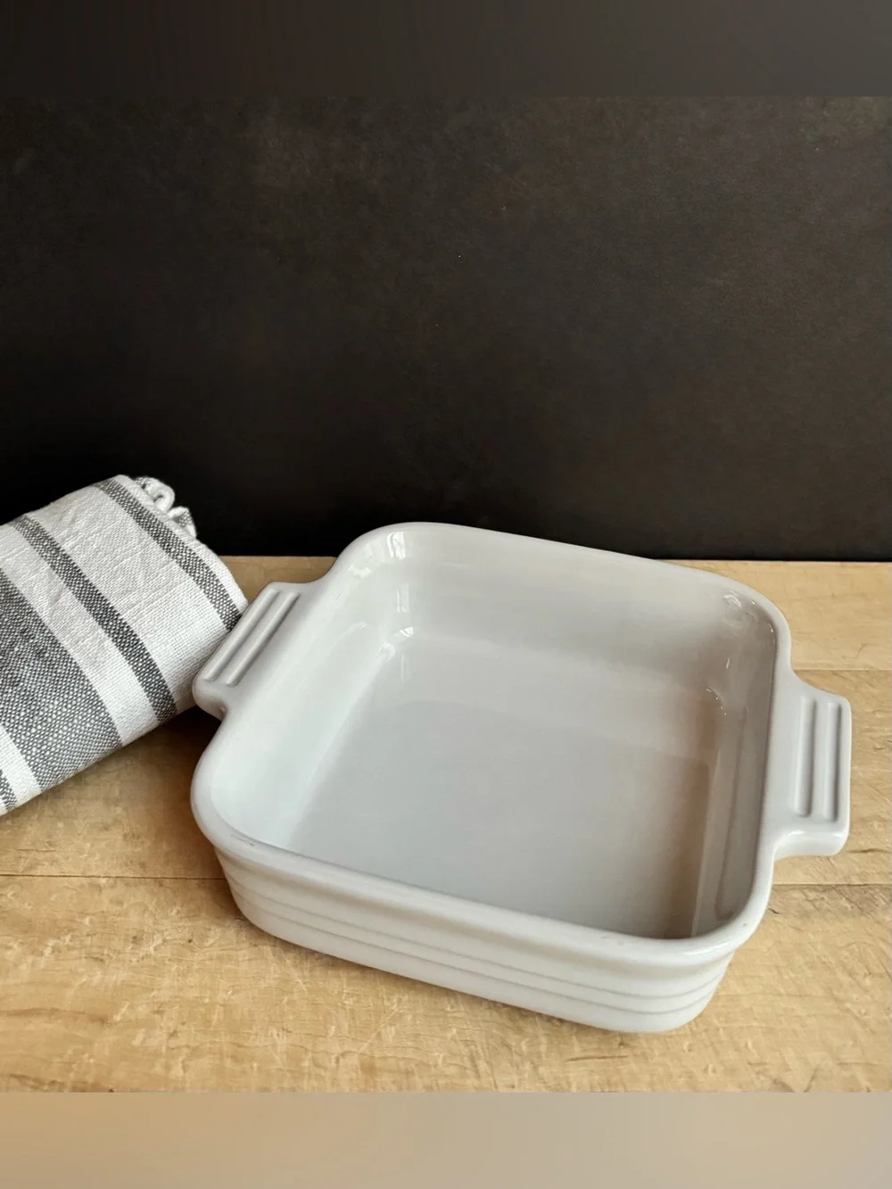 NEW Le Creuset 6” White Square Stoneware Baking Dish #17-24